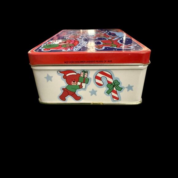 J.S.N.Y. Christmas Tin with Holiday Refrigerator Magnets Set Vintage Style NOS - Picture 7 of 8